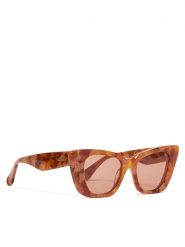 Max Mara Okulary przeciwsłoneczne MM0099 56E Brązowy. Brązowe okulary przeciwsłoneczne Max Mara, bez wzorów, z tworzywa sztucznego. Za 559.99 zł.