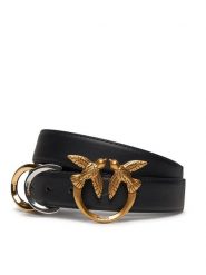 Pinko Pasek Damski Cobain Belt H3 103419 A1UB Czarny. Czarne paski Pinko, bez wzorów, ze skóry. Za 389.99 zł.