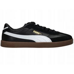 Buty na co dzień damskie PUMA CLUB II skóra. Czarne obuwie sportowe Puma, z gumy, bez zapięcia, trekkingowe. Za 219.00 zł.