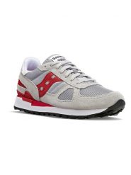 Saucony Sneakersy "Shadow" w kolorze szaro-czerwonym rozmiar: 36. Czerwone trampki Saucony, bez wzorów, z materiału, bez zapięcia. Za 153.71 zł.