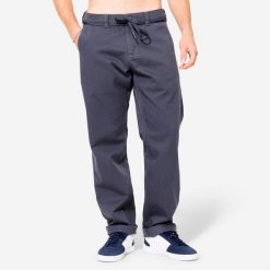 Spodnie chinos na deskorolkę CN500 Heavy szare. Szare spodnie materiałowe DECATHLON, na co dzień, m, bez wzorów, z bawełny. Za 139.99 zł.
