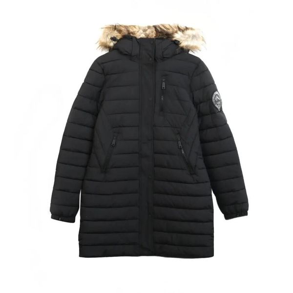 Parka damska z kapturem Superdry Fuji. Czarne parki Superdry, uniwersalny, biznesowe, z kapturem. Za 473.00 zł.