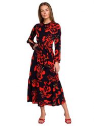Stylove Sukienka w kolorze czarnym ze wzorem rozmiar: M. Czarne sukienki Stylove, m, bez wzorów, bez kołnierzyka, bez ramiączek, maxi. Za 352.45 zł.