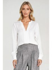 Nife Bluzka w kolorze białym rozmiar: 38. Białe bluzki Nife, bez wzorów, bez kołnierzyka, bez ramiączek. Za 165.31 zł.