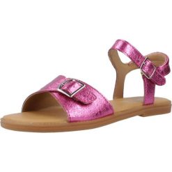 Sandały GEOX J S.KARLY G. D Rose. Czerwone sandały Geox, bez wzorów, z syntetyku, bez obcasa, bez zapięcia. Za 150.99 zł.