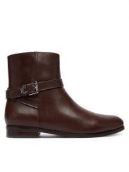 LAUREN RALPH LAUREN Botki Brooke II 802974382002 Brązowy. Brązowe botki Lauren Ralph Lauren, bez wzorów, ze skóry, bez obcasa, na płaskiej podeszwie, bez zapięcia. Za 969.99 zł.