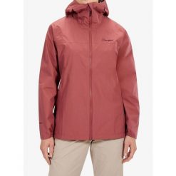 Kurtka przeciwdeszczowa damska Berghaus Deluge Pro 3.0 Jacket. Czerwone kurtki sportowe Berghaus, bez wzorów, bez kaptura. Za 582.99 zł.