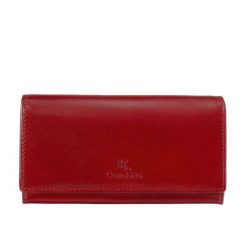 Duży czerwony portfel damski Canaletto ze skóry licowej z RFID – elegancja i bezpieczeństwo PD1602s165 RFID. Czerwone portfele bez wzorów, ze skóry. Za 171.00 zł.
