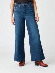 Wrangler Dżinsy "Re" - Bootcut fit - w kolorze granatowym rozmiar: W29/L32. Niebieskie jeansy Wrangler, l, z aplikacjami, z podwyższonym stanem. Za 158.47 zł.