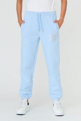 JUICY COUTURE Błękitne spodnie Heart Diamante. Niebieskie spodnie dresowe Juicy Couture, m, z aplikacjami, z bawełny. W wyprzedaży za 369.99 zł.