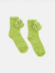 Skarpetki 2 pack Grinch - zielony. Zielone skarpety Sinsay, bez wzorów. Za 12.99 zł.