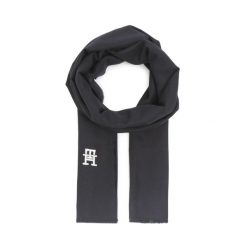 Szal Tommy Hilfiger. Niebieskie szaliki TOMMY HILFIGER, bez wzorów. Za 299.99 zł.