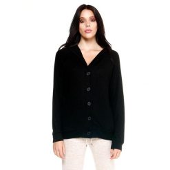 Damska bluza z kapturem Leone zapinana na guziki Winter Chic Boxing. Czarne bluzy LEONE 1947 APPAREL, l, bez wzorów, z tkaniny, z kapturem. W wyprzedaży za 195.65 zł.
