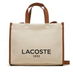 Torebka Lacoste. Brązowe torebki klasyczne Lacoste, bez wzorów, bez dodatków. Za 699.99 zł.