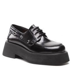 Półbuty Simple. Czarne czółenka Simple, bez wzorów, bez obcasa, na obcasie, bez zapięcia. Za 229.99 zł.