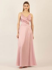 APART Sukienka w kolorze jasnoróżowym rozmiar: 38. Różowe sukienki Apart, bez wzorów, z satyny, bez kołnierzyka, bez ramiączek, maxi. Za 386.95 zł.