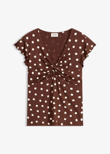Koszulka z mieszanki wiskozy. Czerwone bluzki bonprix, bez wzorów, z wiskozy, bez kołnierzyka, bez ramiączek. Za 37.99 zł.
