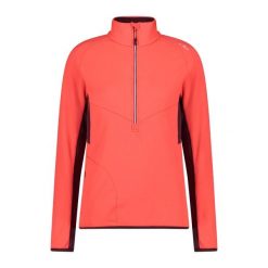 Damska bluza rozpinana do połowy CMP. Czerwone bluzy CMP, bez wzorów, bez kaptura. Za 323.50 zł.