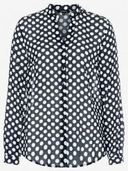 More & More Bluzka w kolorze czarno-białym rozmiar: 46. Czarne bluzki More & More, bez wzorów, z wiskozy, bez kołnierzyka, bez ramiączek. Za 92.42 zł.