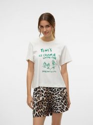 Vero Moda Koszulka w kolorze białym rozmiar: L. Białe bluzki Vero Moda, l, bez wzorów, z bawełny, bez kołnierzyka, bez ramiączek. Za 61.95 zł.