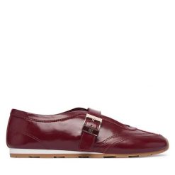 Baleriny Tommy Hilfiger. Czerwone baleriny TOMMY HILFIGER, bez wzorów, bez obcasa. Za 449.99 zł.