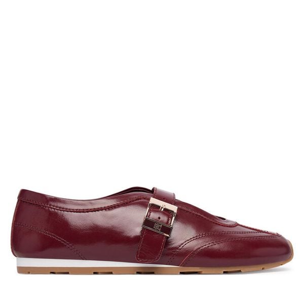 Baleriny Tommy Hilfiger. Czerwone baleriny TOMMY HILFIGER, bez wzorów, bez obcasa. Za 449.99 zł.