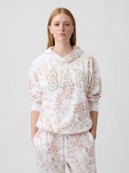 GAP Bluza w kolorze biało-jasnoróżowym rozmiar: XXL. Białe bluzy GAP, xxl, bez wzorów, z kapturem. Za 169.95 zł.