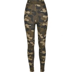 Damskie legginsy Urban Classic camo waist. Brązowe legginsy Urban Classics, bez wzorów. Za 175.50 zł.