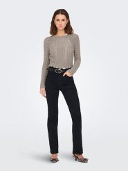 ONLY Sweter w kolorze szarobrązowym rozmiar: M. Brązowe swetry Only, m, bez wzorów, bez ramiączek. Za 105.95 zł.