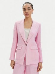 Marella Marynarka Afro 2413041094 Różowy Regular Fit. Czerwone marynarki i żakiety Marella, bez wzorów, ze lnu. Za 719.99 zł.