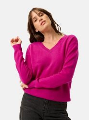 Just Cashmere Kaszmirowy sweter "Nora" w kolorze różowym rozmiar: XL. Różowe swetry Just Cashmere, xl, bez wzorów, z kaszmiru, bez ramiączek. Za 322.73 zł.
