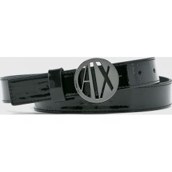 Armani Exchange - Pasek. Czarne paski Armani Exchange, bez wzorów, z materiału. W wyprzedaży za 219.90 zł.
