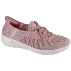 Buty sportowe Sneakersy damskie, Slip-Ins: Go Walk Joy - Abby. Czerwone obuwie sportowe Skechers, bez zapięcia, trekkingowe. Za 379.99 zł.