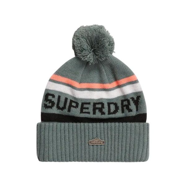 Kapelusz damski Superdry Logo. Niebieskie kapelusze Superdry, bez wzorów, z dzianiny. Za 143.45 zł.