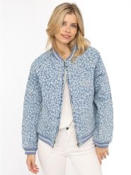 Zwillingsherz Kurtka "Leo Sparkle" w kolorze błękitnym rozmiar: XXL. Niebieskie kurtki Zwillingsherz, xxl, z aplikacjami, z bawełny, bez kaptura. Za 265.45 zł.