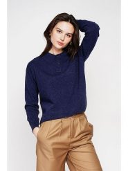 C& Jo Sweter w kolorze granatowym rozmiar: 38. Niebieskie swetry C& Jo, bez wzorów, bez ramiączek. Za 121.99 zł.