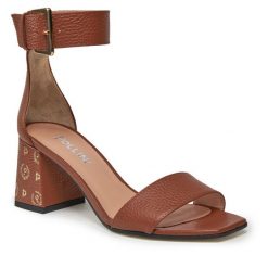 Sandały Pollini. Brązowe sandały Pollini, bez wzorów, bez obcasa, na słupku, bez zapięcia. Za 1,729.00 zł.