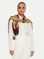 Guess Chusta AW5246 SIL30 Brązowy. Brązowe rękawiczki Guess, z aplikacjami, z materiału. Za 269.99 zł.