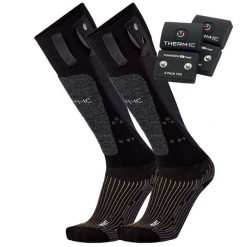 Zestaw skarpety baterii narciarski doroslych Therm-ic Set Heat Uni + S-Pack 1200. Szare skarpety THERM-IC, bez wzorów. Za 900.00 zł.