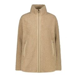 Bluza polarowa damska CMP 35P3846 Long Teddy Highloft. Brązowe bluzy sportowe CMP, bez wzorów, z polaru, bez kaptura. Za 349.99 zł.