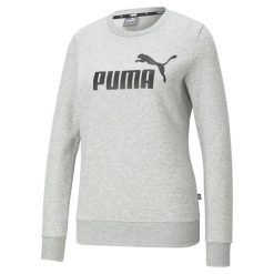 Bluza damska Puma ESS Logo Crew. Czarne bluzy Puma, na zimę, xs, bez wzorów, z materiału, bez kaptura. W wyprzedaży za 190.50 zł.