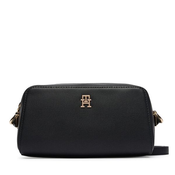 Torebka Tommy Hilfiger. Czarne listonoszki TOMMY HILFIGER, bez wzorów, bez dodatków. Za 449.99 zł.
