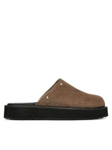 EMU Australia Klapki Maroo W13285 Szary. Szare klapki EMU Australia, bez wzorów, ze skóry, bez obcasa. Za 270.99 zł.