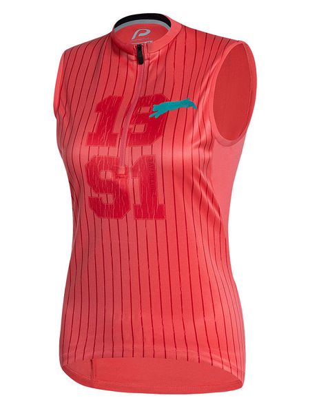 Protective Top kolarski w kolorze różowym rozmiar: 36. Różowe topy Protective, bez wzorów, z materiału, bez kołnierzyka, bez ramiączek. Za 135.95 zł.