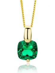 Revoni Złoty naszyjnik z zawieszką - dł. 45 cm rozmiar: onesize. Zielone naszyjniki Revoni, z szmaragdem, złote. Za 1,087.99 zł.