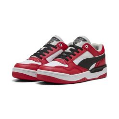 Sneakersy unisex Rebound Retro PUMA Black For All Time Red. Czarne obuwie sportowe Puma, z syntetyku, bez zapięcia, do koszykówki. W wyprzedaży za 254.00 zł.