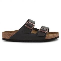 Klapki unisex Birkenstock Arizona. Czarne klapki Birkenstock, bez wzorów, z materiału, bez obcasa. Za 669.99 zł.
