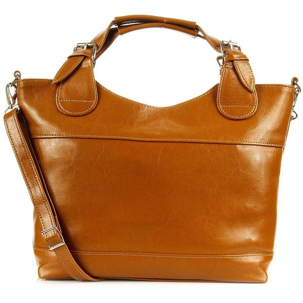 Torebka skórzana damska kuferek DAN-A T214 camel. Brązowe torebki klasyczne DAN-A, bez wzorów, ze skóry, bez dodatków. Za 379.99 zł.
