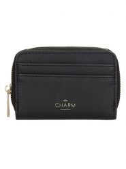 Charm Portfel "Birmingham" w kolorze czarnym - 12,5 x 8,5 x 2,5 cm rozmiar: onesize. Czarne paski Charm, bez wzorów, z materiału. Za 43.99 zł.