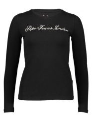 Pepe Jeans Koszulka w kolorze czarnym rozmiar: XXS. Czarne bluzki Pepe Jeans, xxs, bez wzorów, z jeansu, bez kołnierzyka, bez ramiączek. Za 79.21 zł.